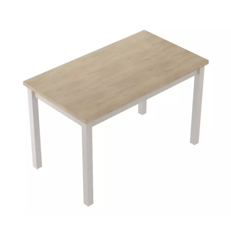 Table rectangulaire compacte 100x60 cm chêne et cachemire 4 places - VELMAZ5
