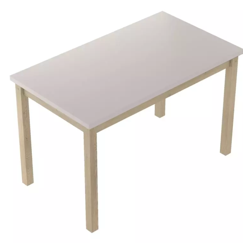 Table à manger 120 x 68 cm crème & chêne VELMAZ