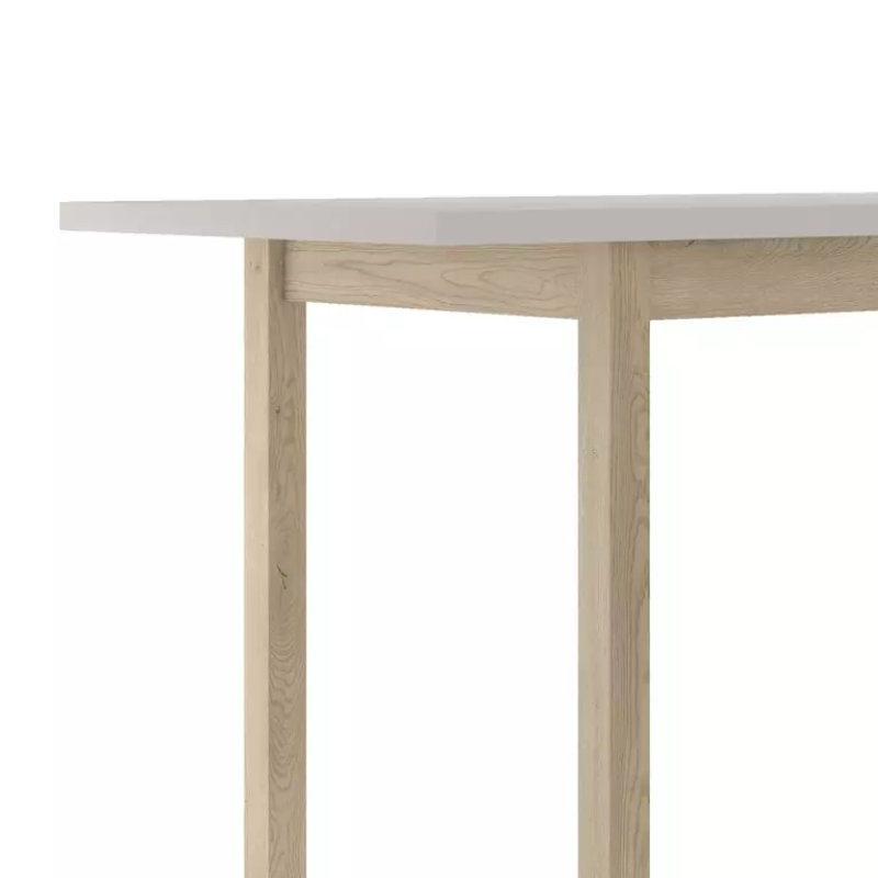 Table à manger extensible 90/125 cm crème/chêne VELMAZ