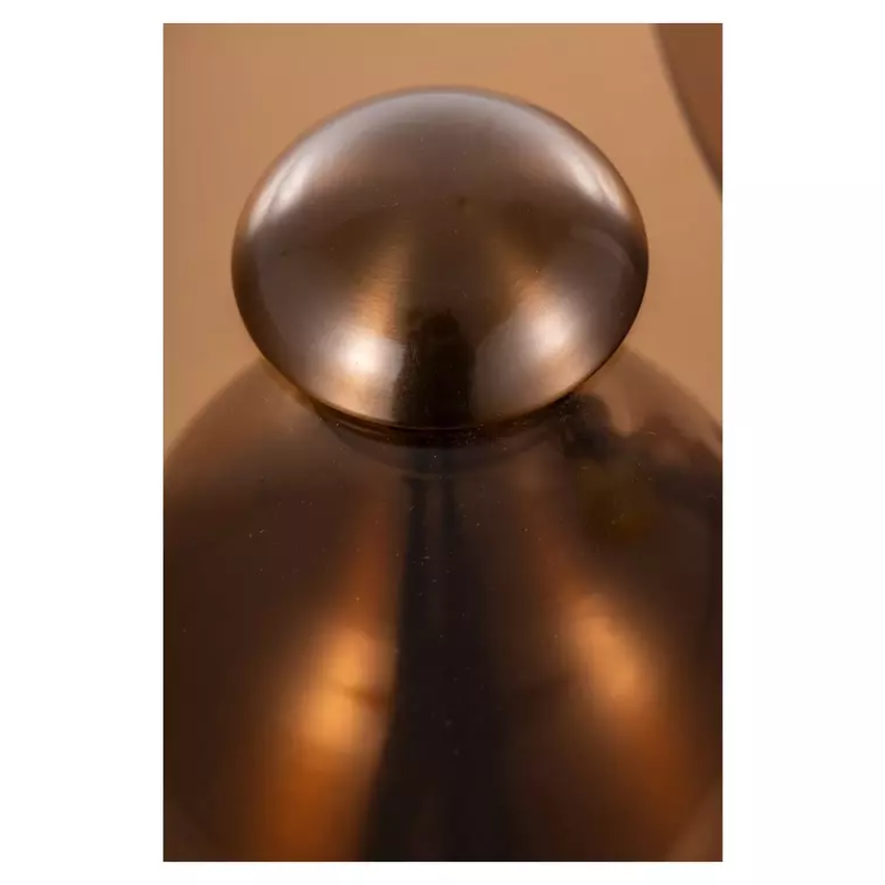 Petite table d'appoint marron et cuivre brillant, collection LIVENTO