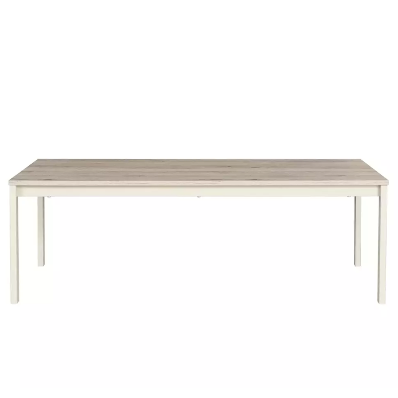 Table basse rectangulaire chêne et blanc cassé 120 cm ONYXIA