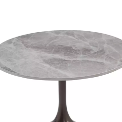 Table basse gris marbre et bronze antique design original INANO