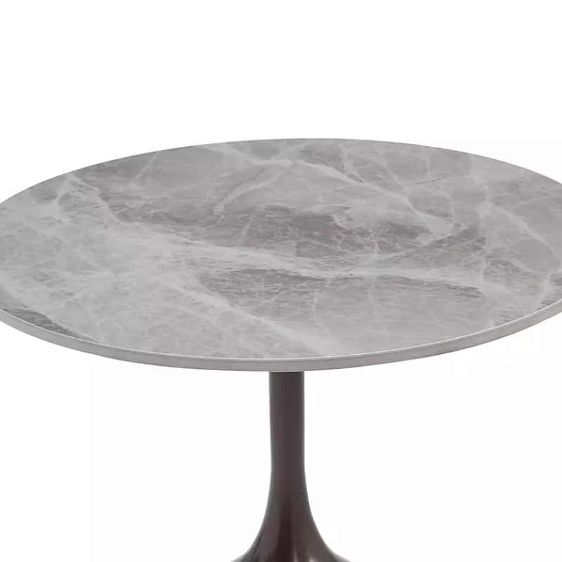 Table basse gris marbre et bronze antique design original INANO