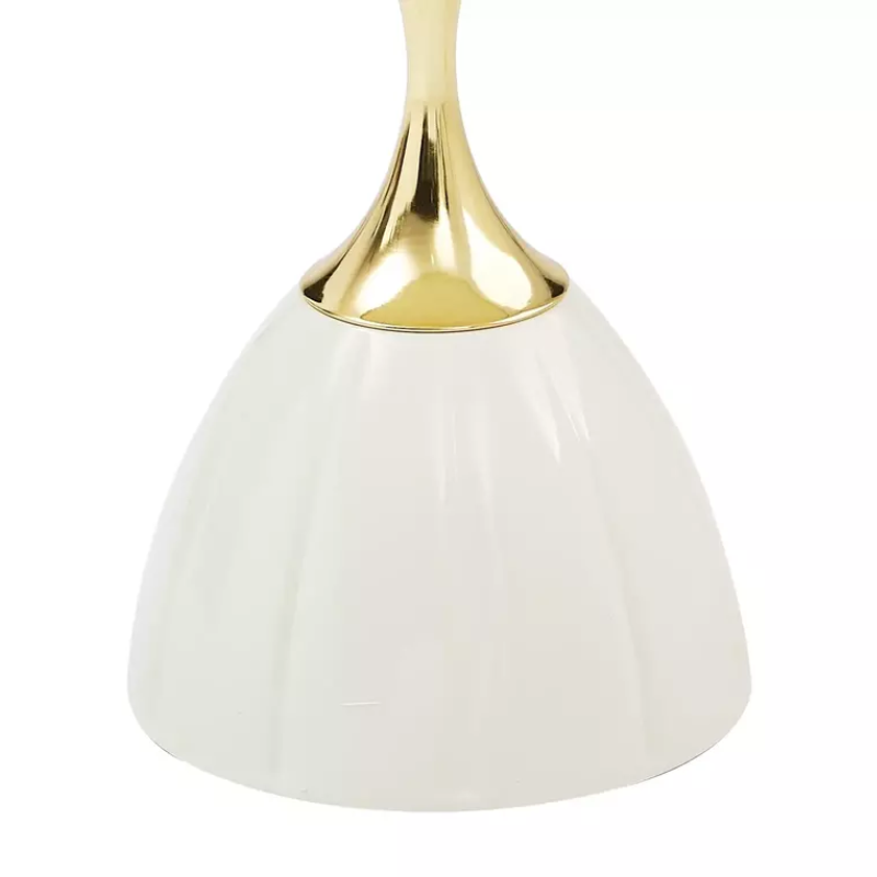 Table basse métal blanc et or style contemporain moderne ORLENA