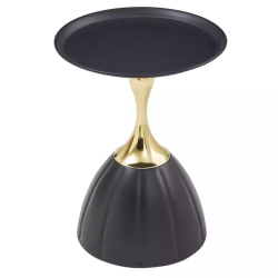 Table basse métal noir et or moderne style contemporain ORLENA
