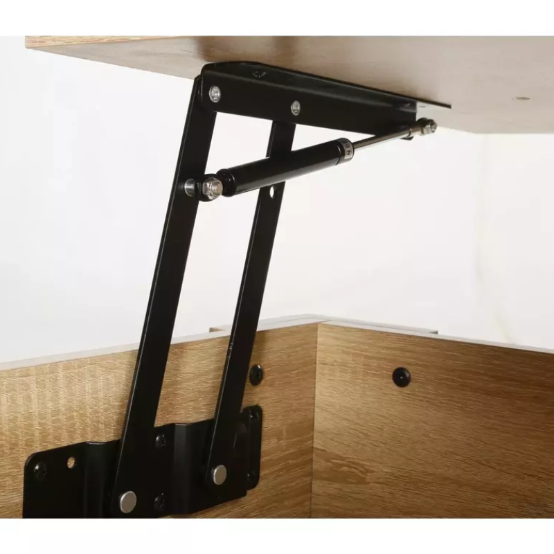 Table basse relevable avec rangement chêne clair NALOAH