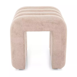 Pouf design beige foncé avec forme sculptée et douce NIMBUZ