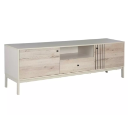 Meuble TV de180 cm en bois et métal blanc cassé de la collection FLY