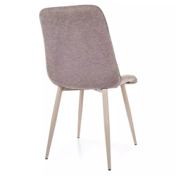 Chaise tissu beige avec structure métal cachemire assise design TIRRES