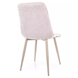 Chaise tissu beige pieds métal cachemire confort tendance TIRRES