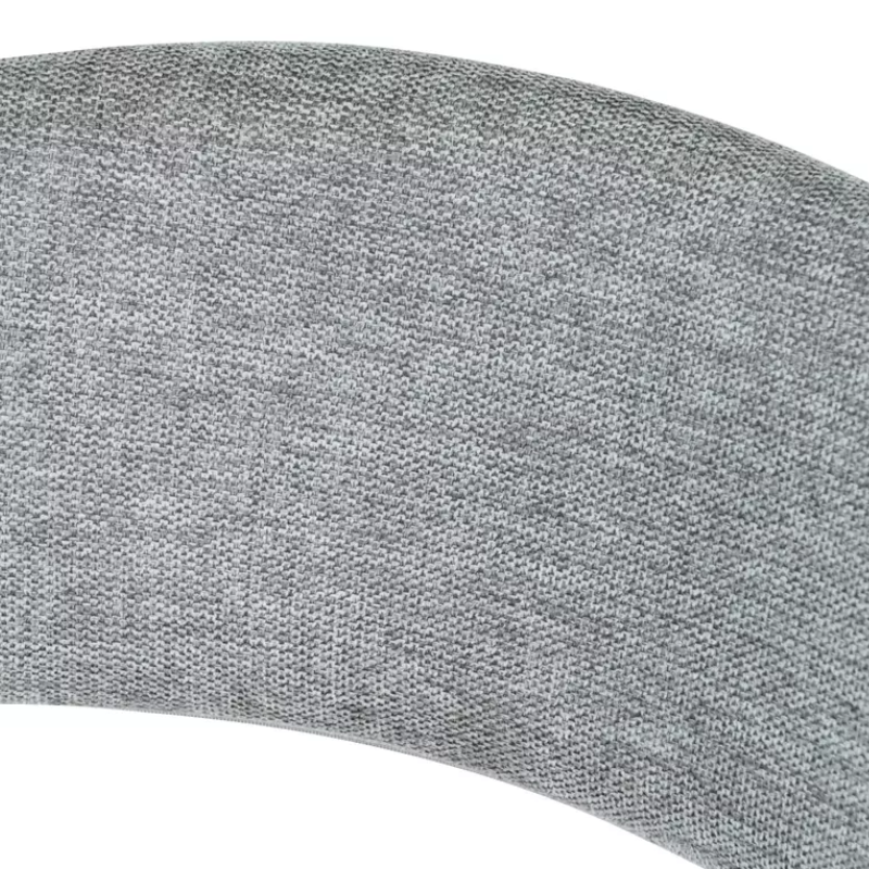 Chaise tissu gris pieds métal effet chêne assise stable et dossier ouvert JULIAZ