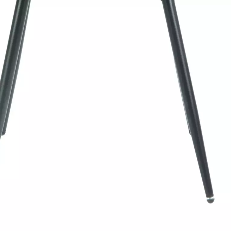 Chaise noire velours pieds métal noir mat assise moelleuse style minimal NEPTYN