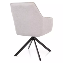 Chaise beige pivotante tissu avec assise à ressorts ensachés NANO