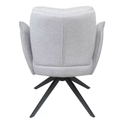 Chaise tissu gris pivotante avec retour automatique et ressorts POLYCA