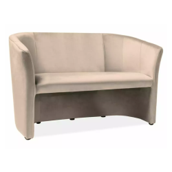 Canapé cabriolet SITTON velours beige cosy 2 places