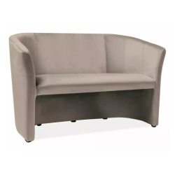 Découvrez le canapé SITTON beige foncé 2 places en velours élégant
