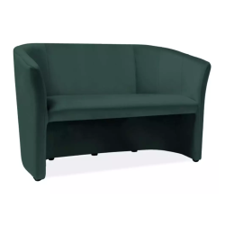 Canapé cabriolet 2 places SITTON velours vert contemporain