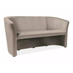 Canapé SITTON cabriolet 3 places velours beige élégant