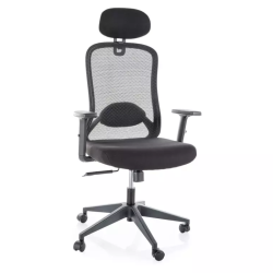 Chaise de bureau pivotante ergonomique maille respirante soutien lombaire noir ergonomique  MOMY