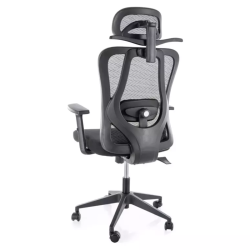 Chaise pivotante ergonomique mesh noire TILT avec cintre intégré LOONI