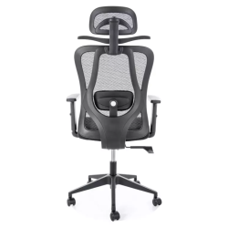 Chaise pivotante ergonomique mesh noire TILT avec cintre intégré LOONI