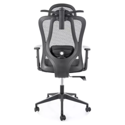 Chaise pivotante ergonomique mesh noire TILT avec cintre intégré LOONI
