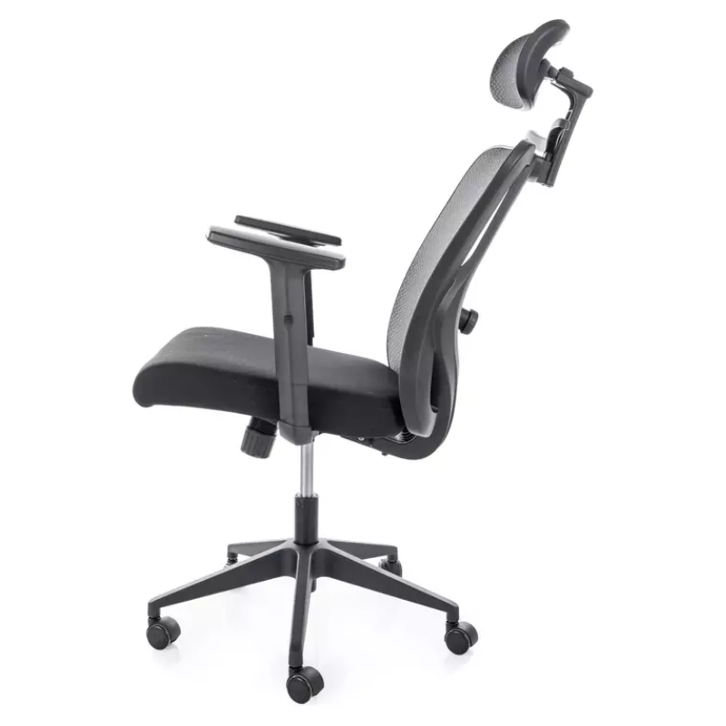Chaise pivotante ergonomique mesh noire TILT avec cintre intégré LOONI