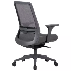 Chaise de bureau ergonomique en tissu mesh grise TILT multibloc MARIZ