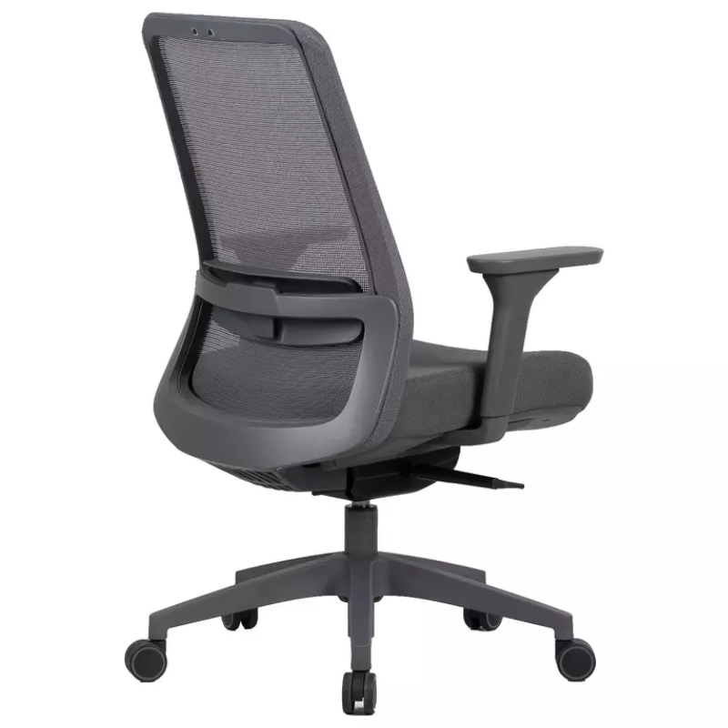 Chaise de bureau ergonomique en tissu mesh grise TILT multibloc MARIZ