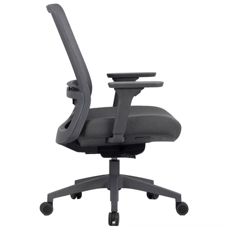 Chaise de bureau ergonomique en tissu mesh grise TILT multibloc MARIZ
