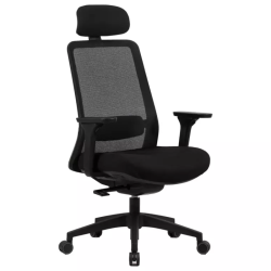 Chaise de bureau MONIKAS ergonomique noire mécanisme TILT multibloc