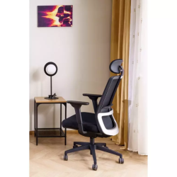 Chaise de bureau MONIKAS ergonomique noire mécanisme TILT multibloc