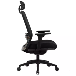 Chaise de bureau MONIKAS ergonomique noire mécanisme TILT multibloc