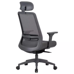 Chaise de bureau pivotante ergonomique grise TILT multibloc MONIKAS