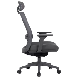 Chaise de bureau pivotante ergonomique grise TILT multibloc MONIKAS