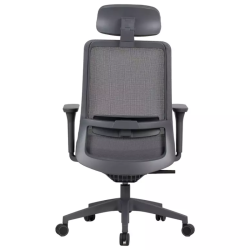 Chaise de bureau pivotante ergonomique grise TILT multibloc MONIKAS