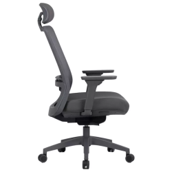 Chaise de bureau pivotante ergonomique grise TILT multibloc MONIKAS