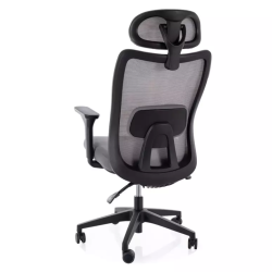 Chaise bureau mesh grise pivotante ergonomique TILT multibloc | IMAIA