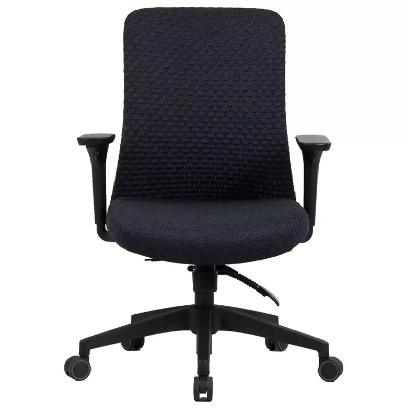 Chaise bureau tissu noire pivotante ergonomique TILT multibloc NANOS
