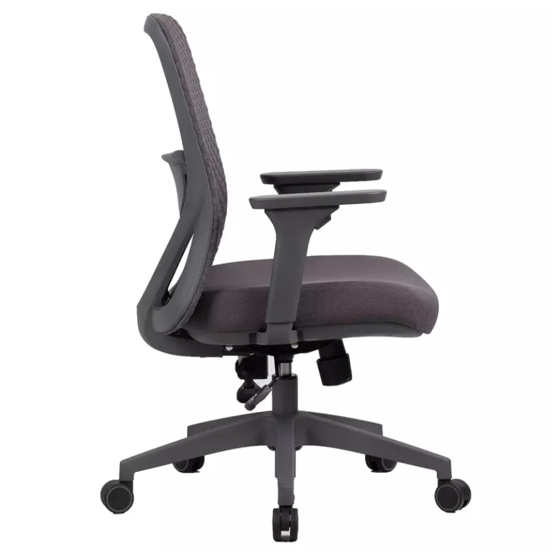Chaise bureau tissu 3D gris pivotante ergonomique TILT multibloc NANOS