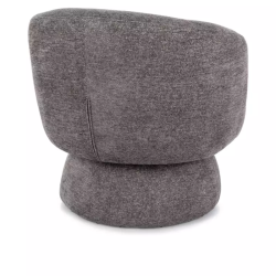 Fauteuil LONE pivotant à 360° en tissu gris moderne et confortable