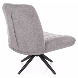 Fauteuil pivotant à 360° gris au design sobre et confortable - NASSI