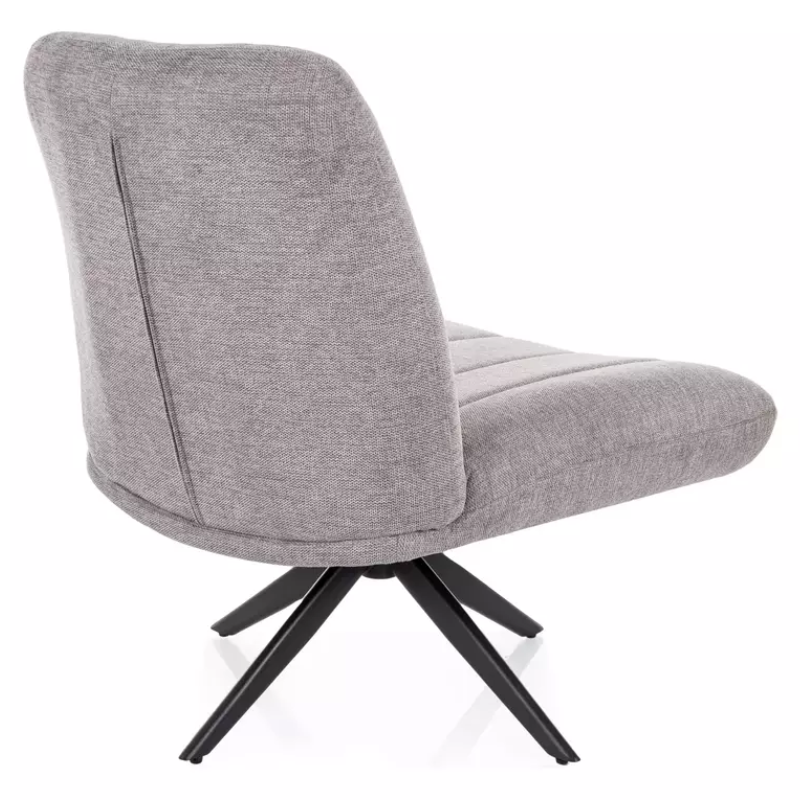 Fauteuil pivotant à 360° gris au design sobre et confortable - NASSI