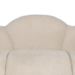 Canapé bouclette beige 2 places aux formes douces et modernes GALAXIE