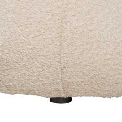 Canapé bouclette beige 2 places aux formes douces et modernes GALAXIE