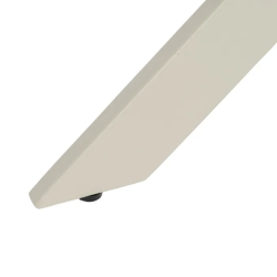 Table ronde 120 cm bois clair et métal crème pour 4 convives CAMELIA