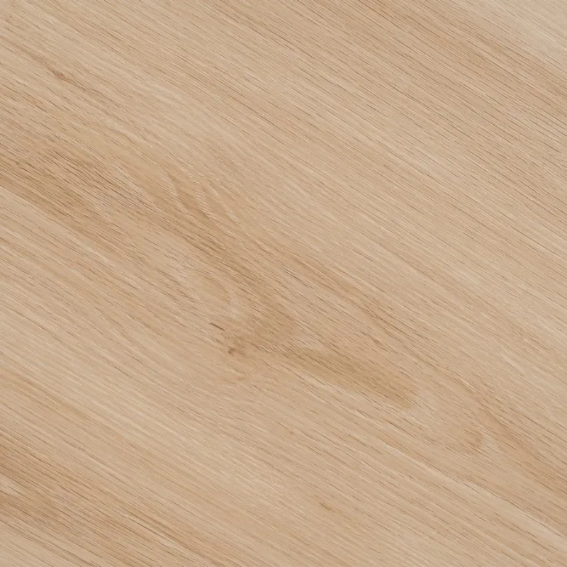 Table ronde 120 cm bois clair et métal crème pour 4 convives CAMELIA