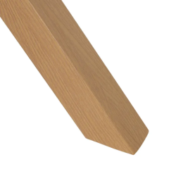 Table à manger ronde blanche, pied bois croisé 120 cm conviviale DUNE
