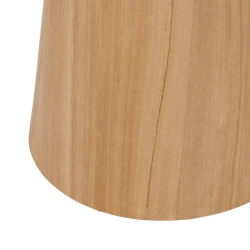 Table à manger ronde blanche 120 cm marbre et bois conique HAVANE