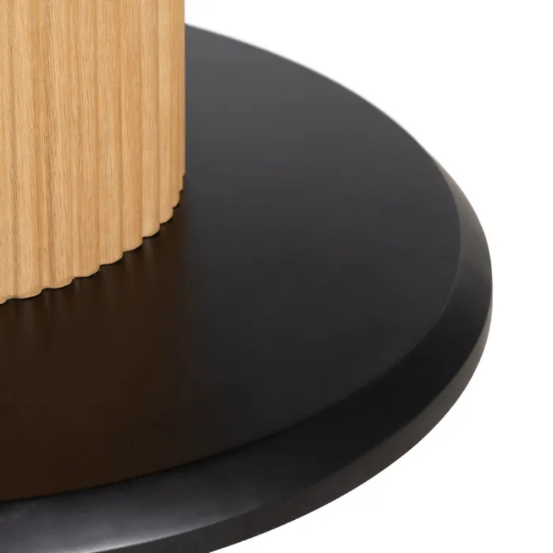 Table salle à manger ovale blanche en marbre et bois 180 cm – INDIG